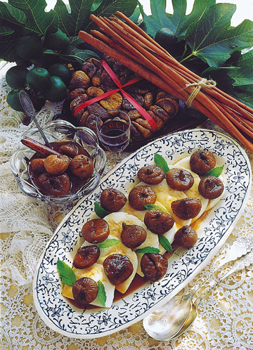 Figs Poached in Mavrodaphne and Served with Manouri